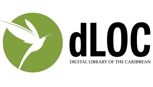 Digital Library of the Caribbean logo with white bird over green background